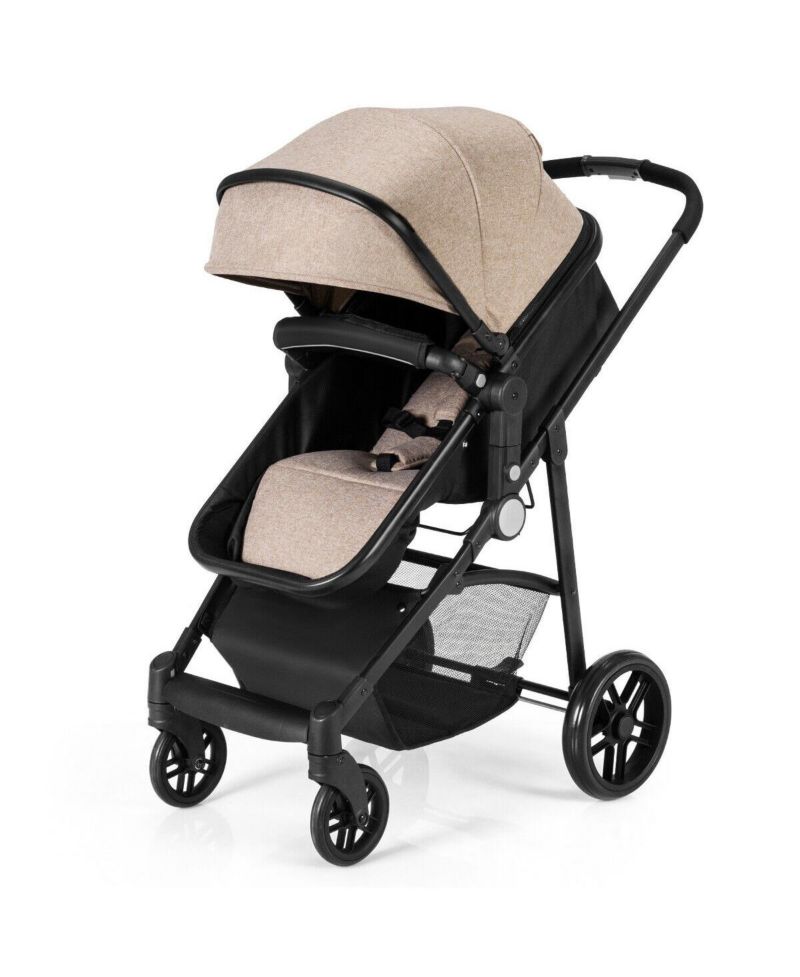 2-in-1 Baby Pushchair with Foldable Design for Newborn Infants