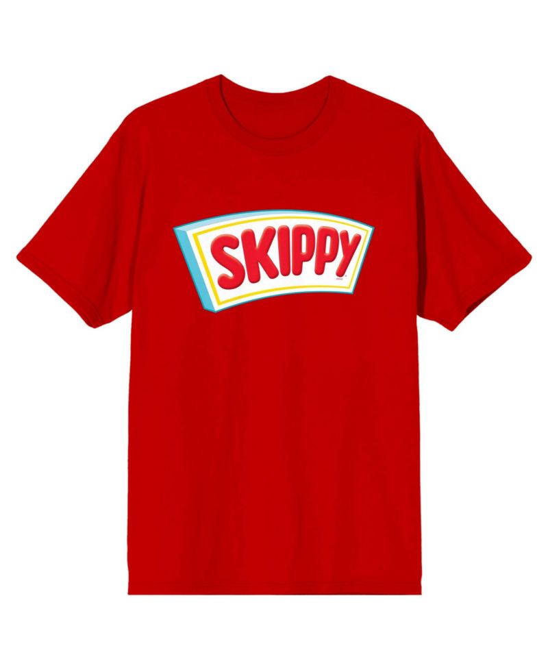 Men's Logo Crew Neck Short Sleeve Red T-shirt-3XL