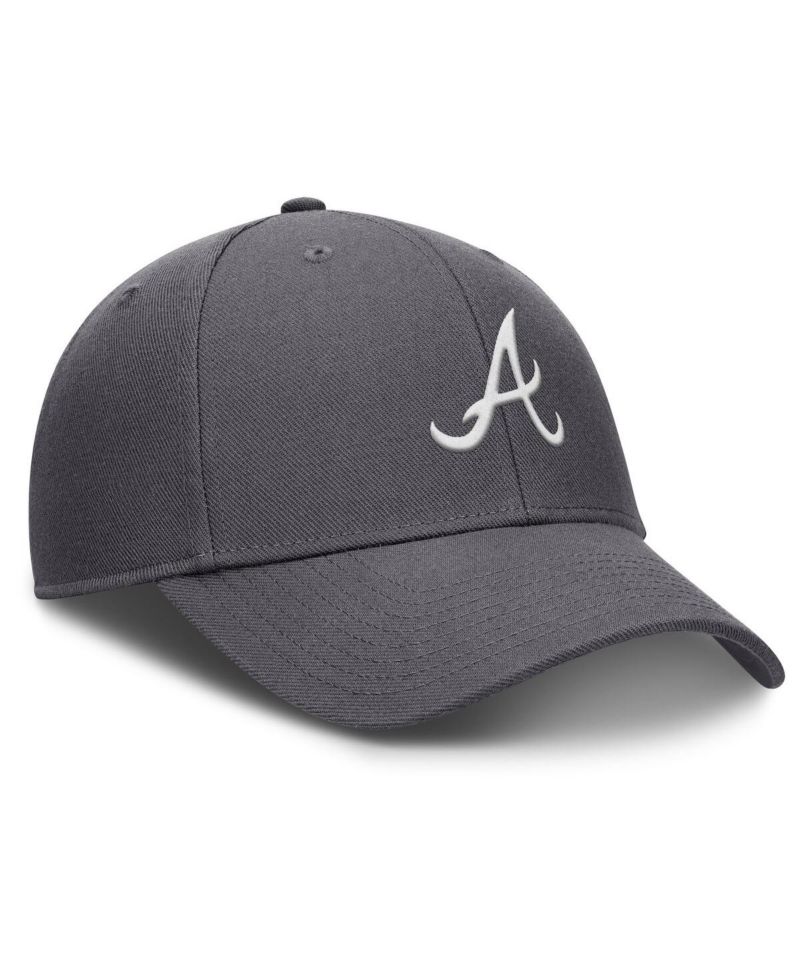 Men's Gray Atlanta Braves Club Performance Adjustable Hat