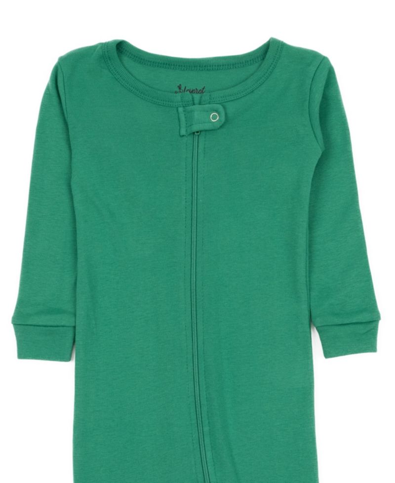 Toddler Matching Family One Piece Footed Cotton Long Sleeve Solid Color Pajamas 2T-5T