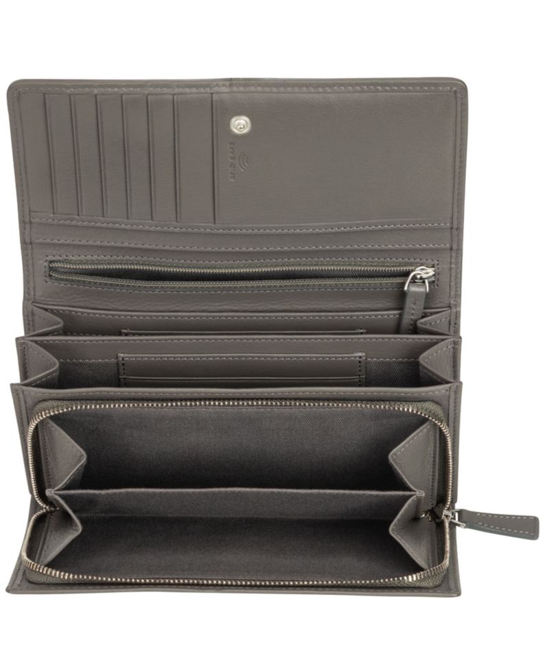 Women's Basket Weave Collection RFID Secure Clutch Wallet