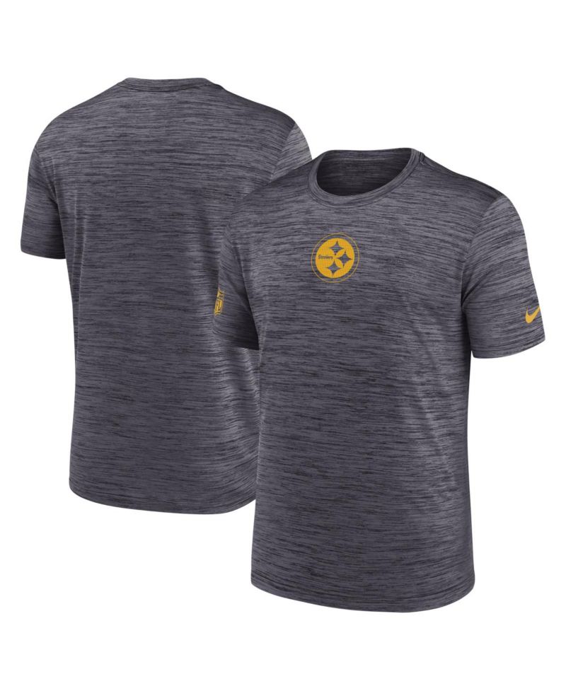 Men's Black Pittsburgh Steelers Big & Tall Sideline Velocity Performance T-Shirt