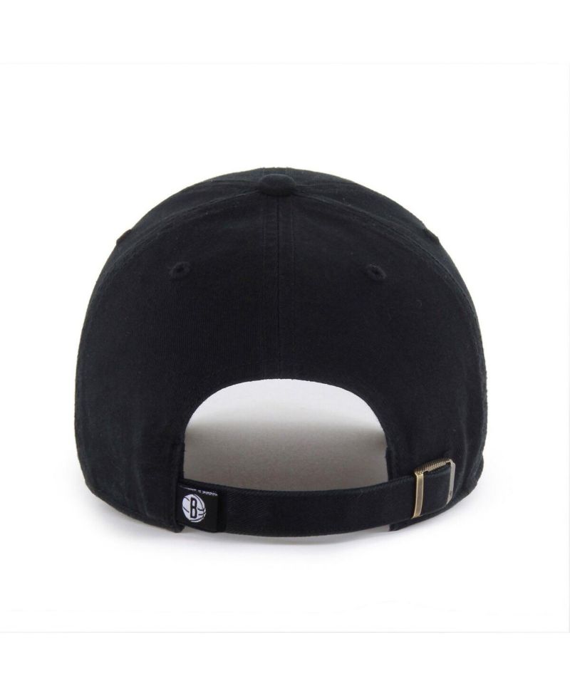 Men's Brooklyn Nets Black on Black Clean Up Adjustable Hat