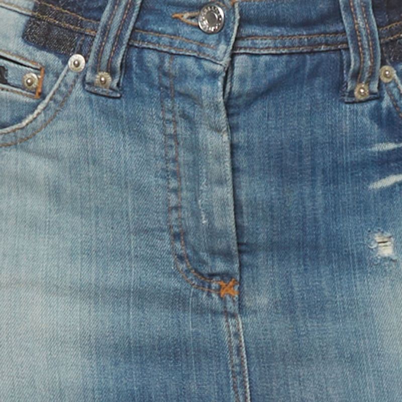 Pre-Owned Dolce and Gabbana Women's Faded Denim Pencil Skirt