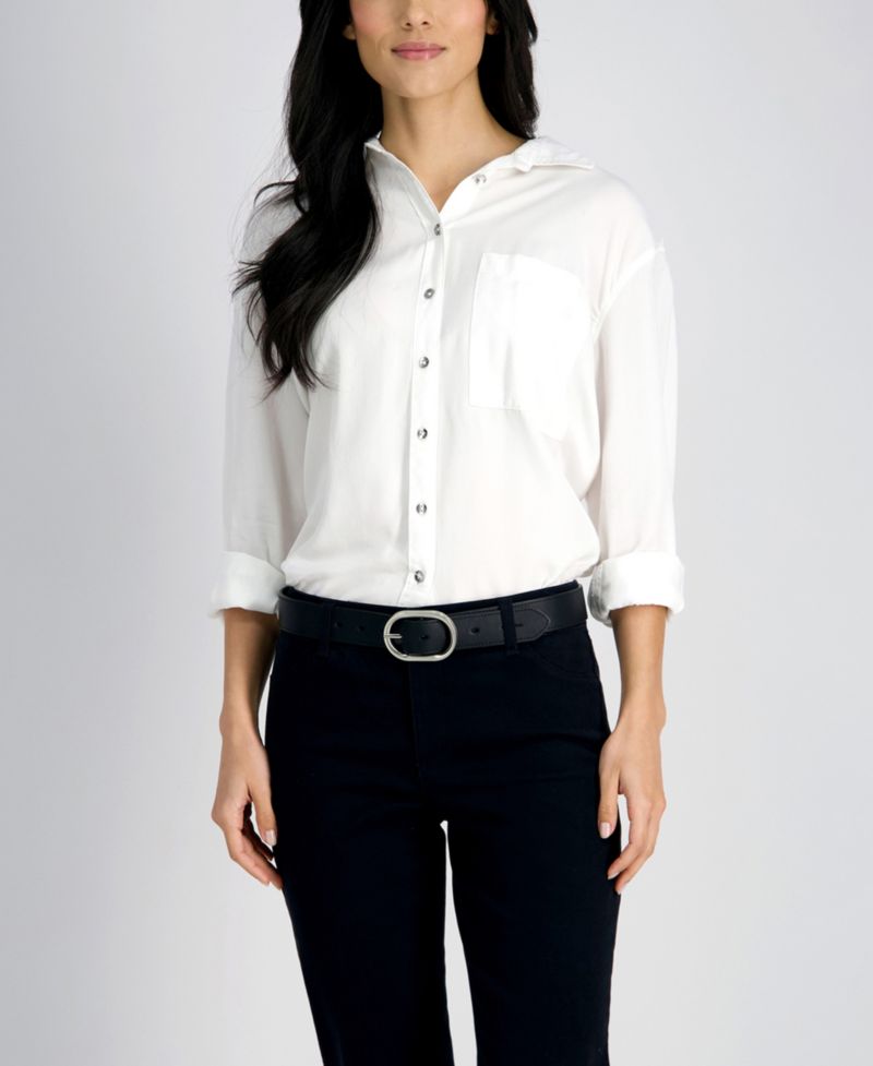 Reversible Center Bar Buckle Dress Belt