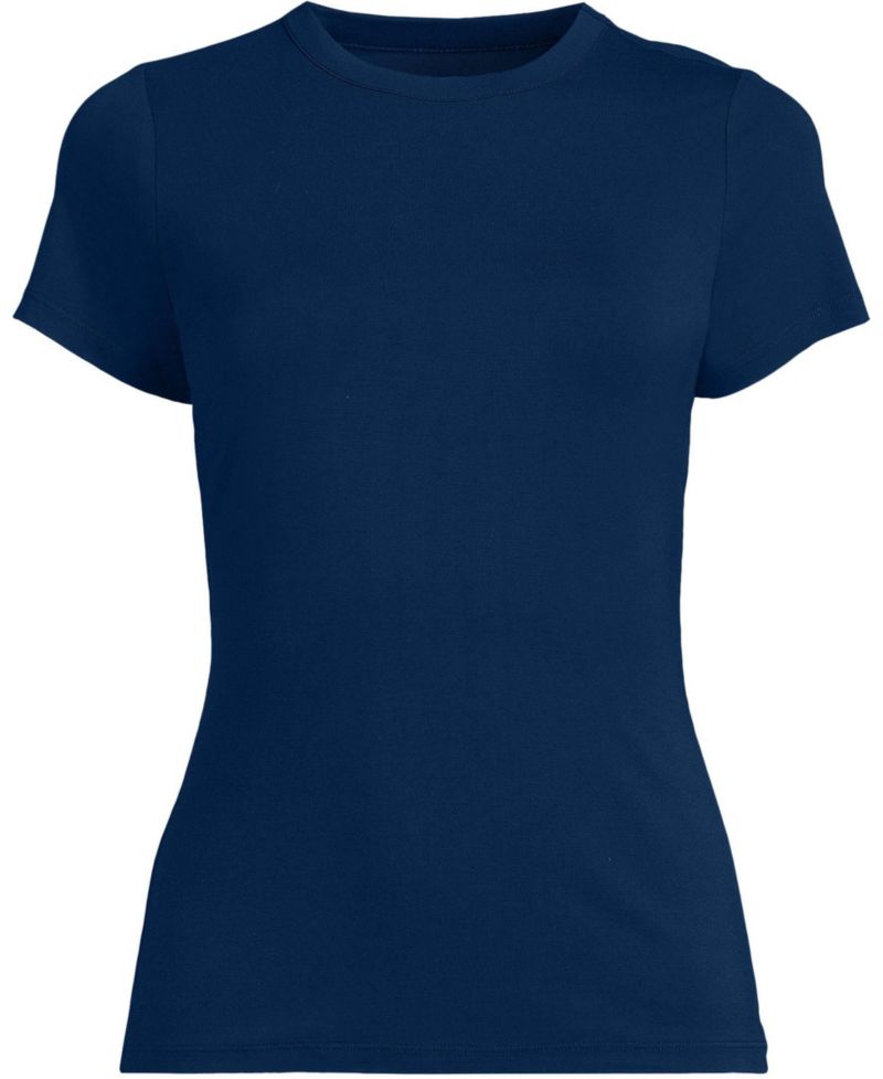 Women's Petite Short Sleeve Cooling Crew Neck T-Shirt