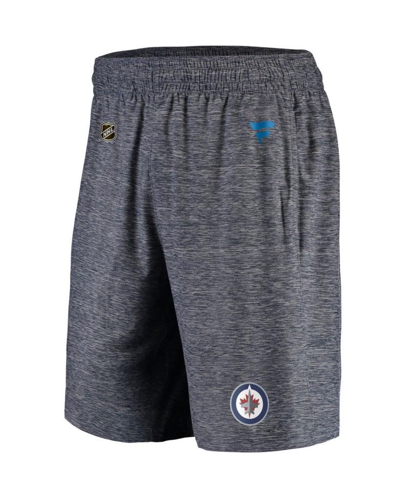 Men's Navy Winnipeg Jets Authentic Pro Off-Ice Shorts