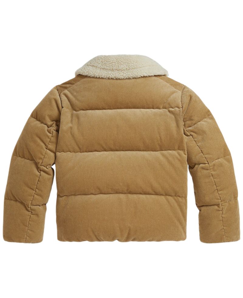 Girls' 7-16 Cotton Corduroy Down Jacket
