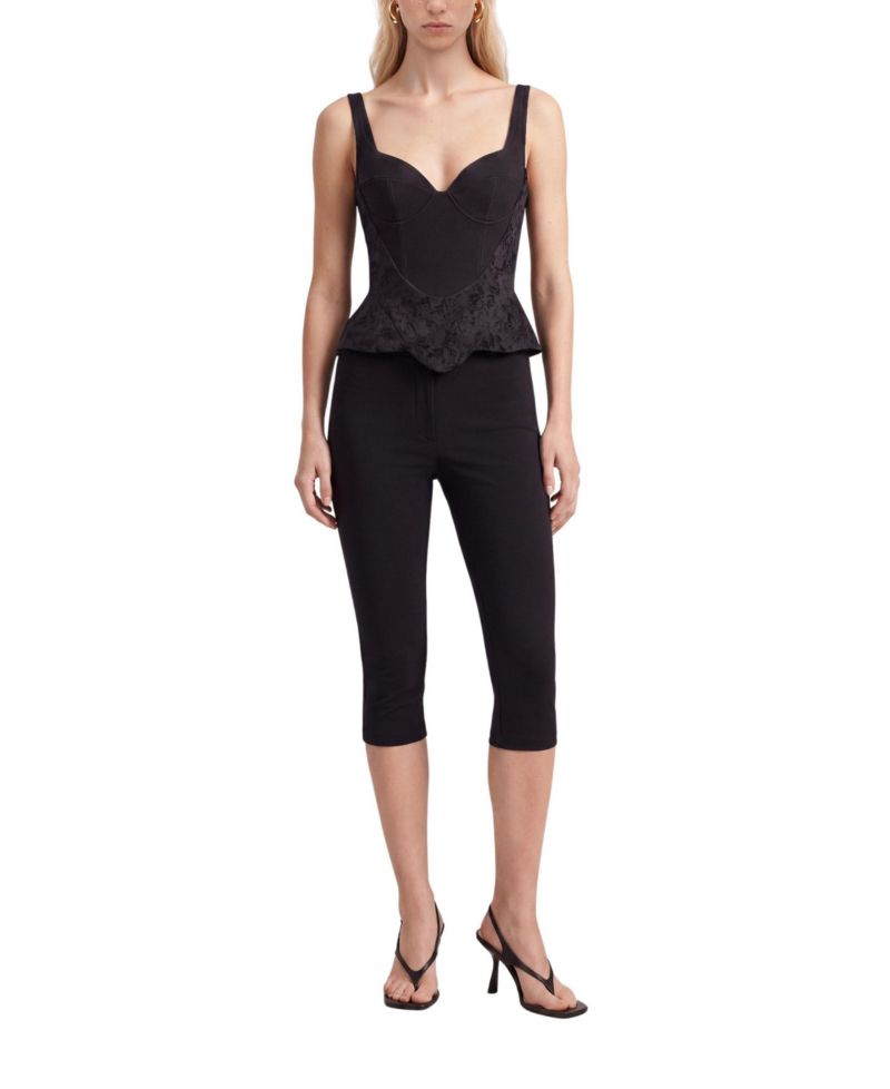 Women's Mid-Rise Slim Capri Trousers
