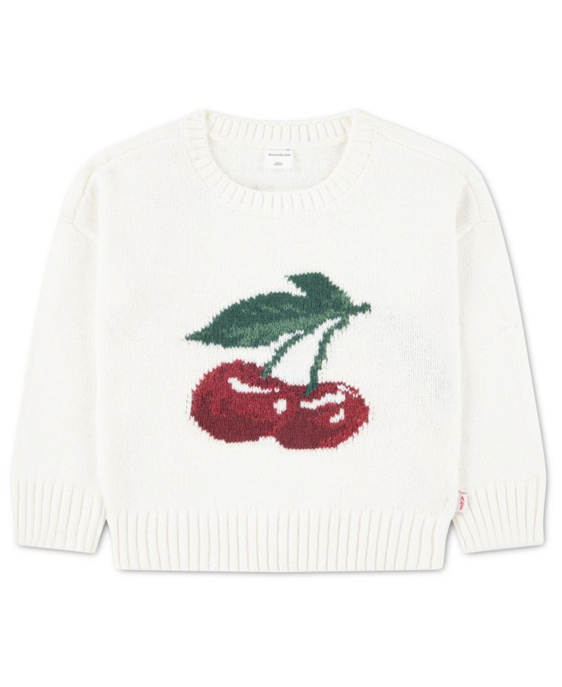 Toddler Girls' 2T-5T Cherry Oversized Sweater