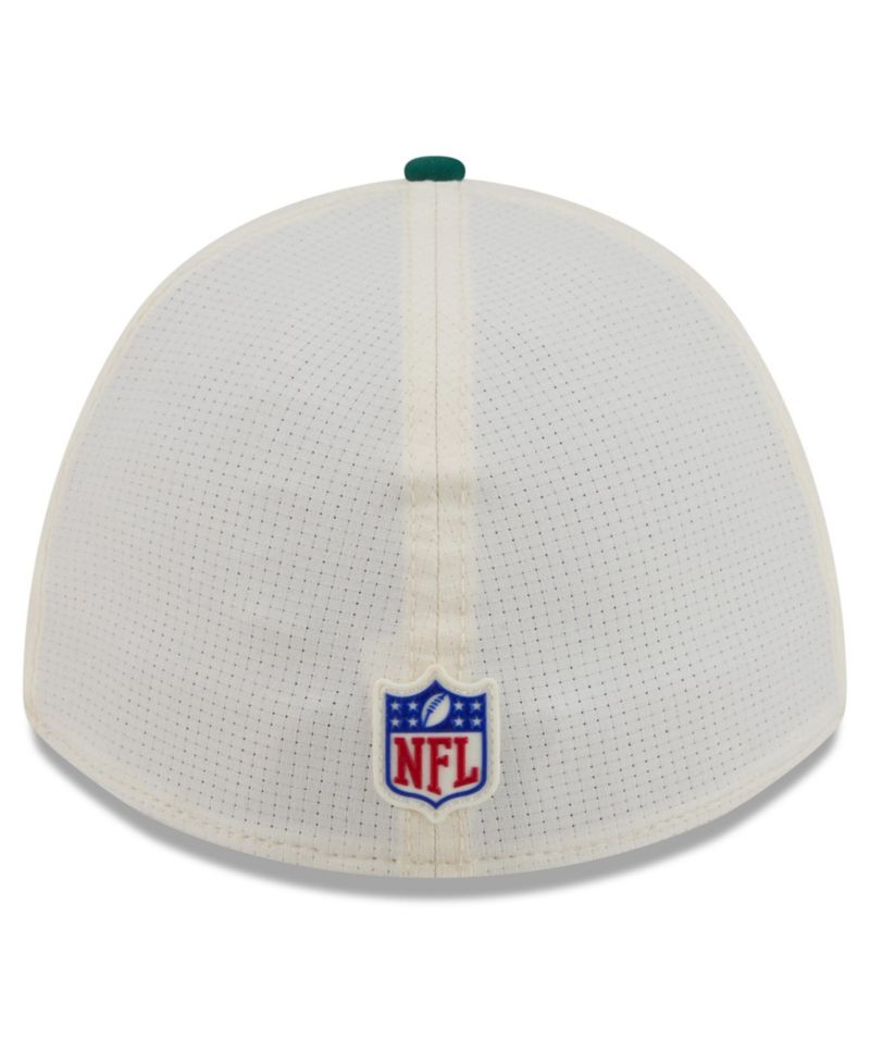 Men's Cream/Green New York Jets 2026 NFL Training Camp 39THIRTY Flex Hat