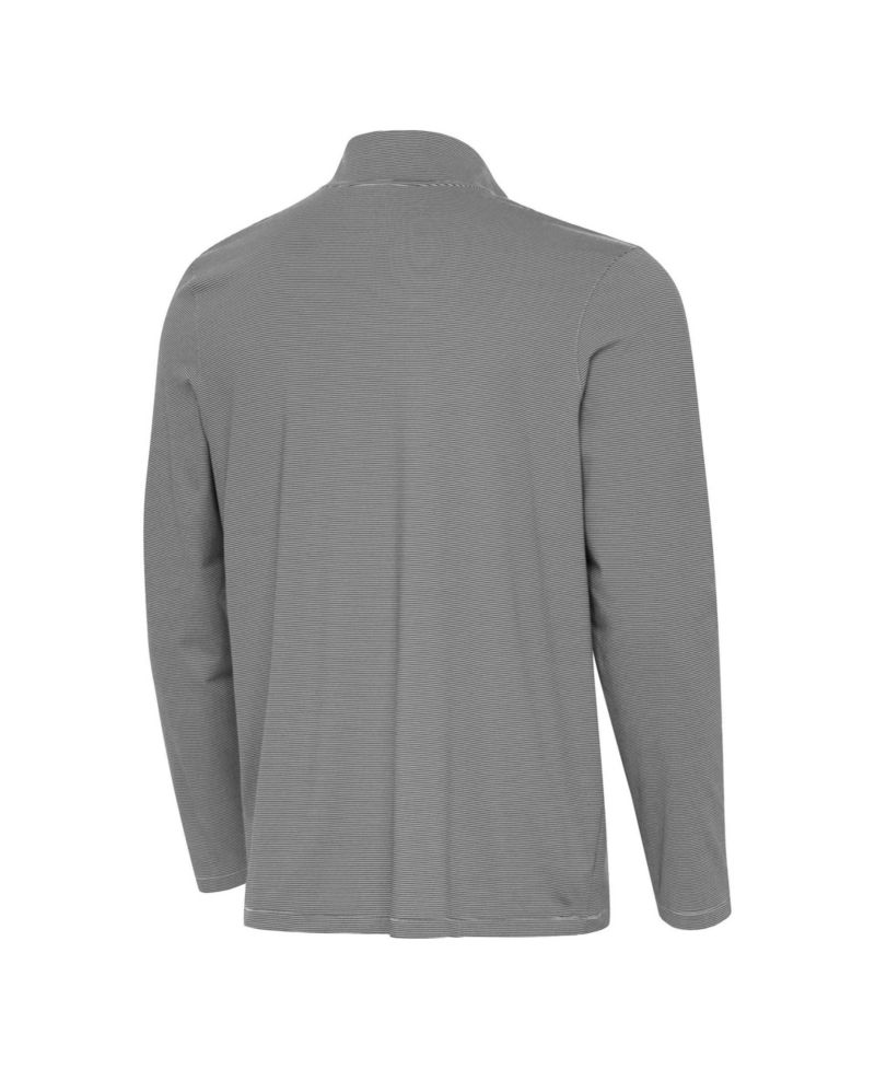 Men's Black New York Knicks 2026 NBA Finals Champions Wordmark Twine Quarter-Zip Pullover Sweatshirt