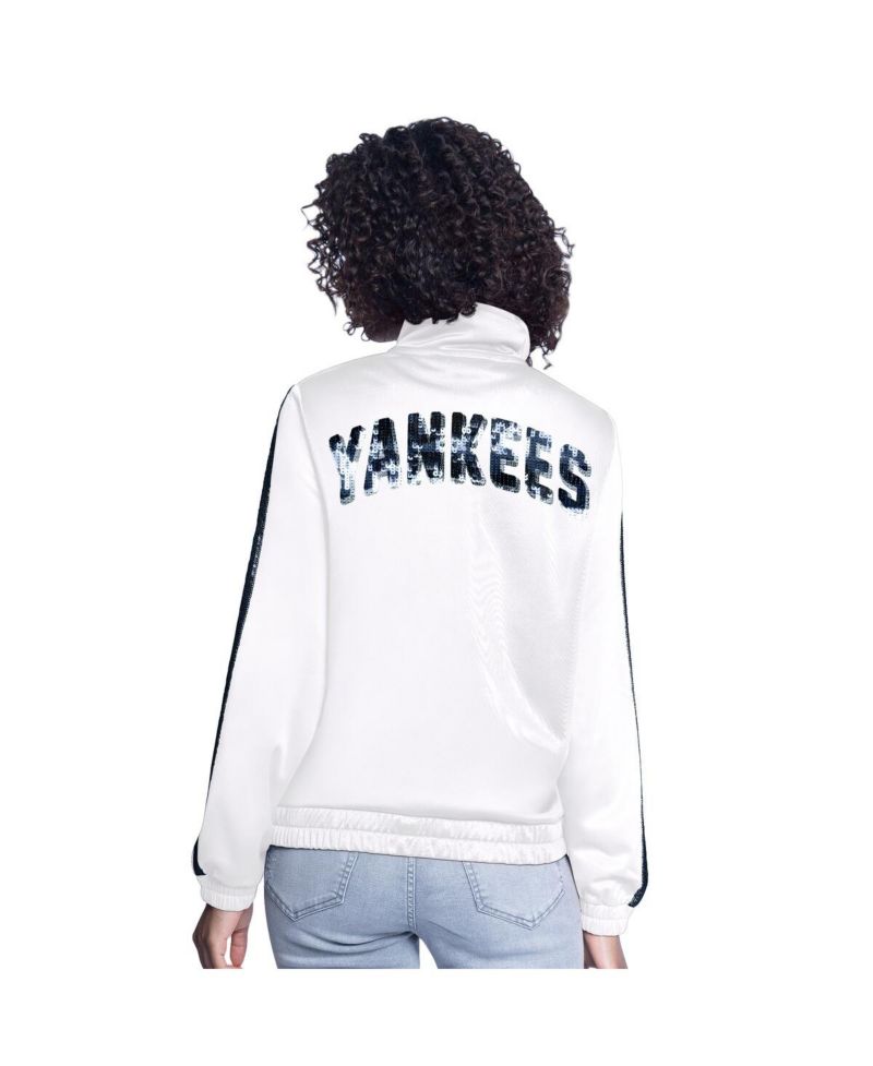 Women's White New York Yankees Gear II Full-Zip Track Jacket