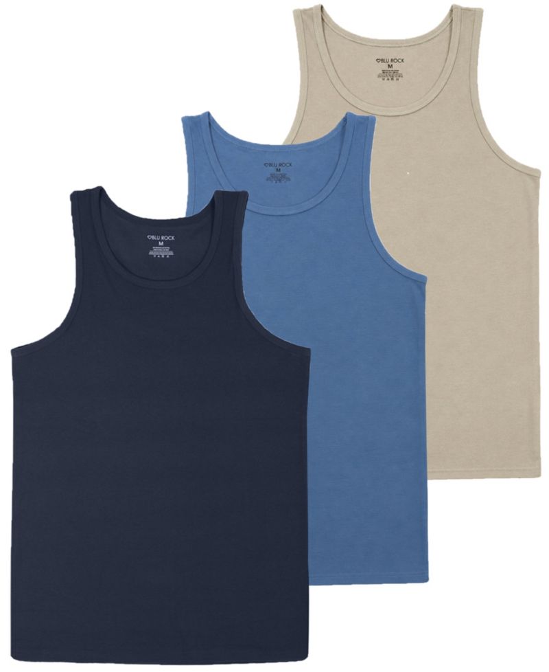 Men's Micro Waffle Knit Heavyweight Tank Top, 3-Pack