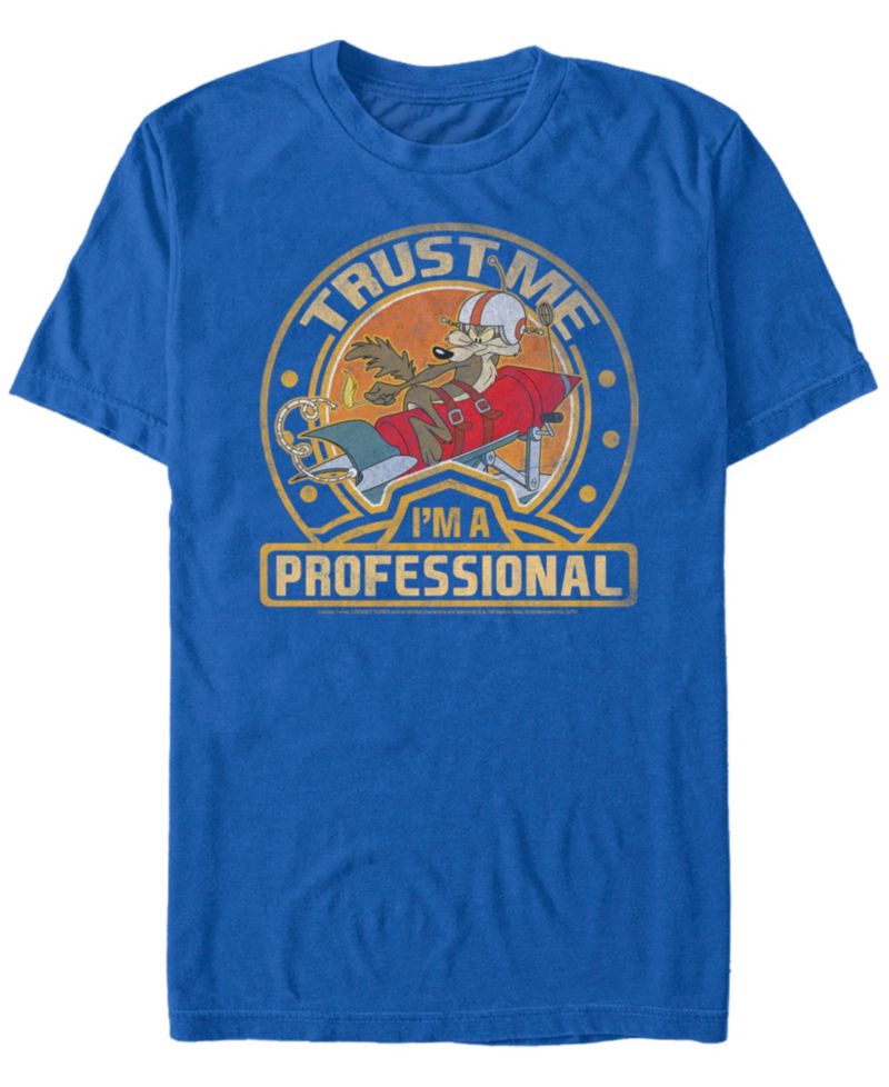 Looney Tunes Men's Wile E. Coyote Trust Me I'M A Professional Short Sleeve T-Shirt