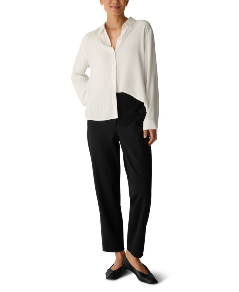 Women's Tapered-Ankle Mid-Rise Double-Knit Trouser