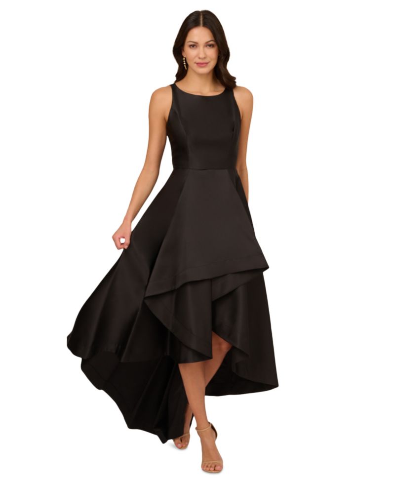 Women's High-Low Mikado Sleeveless Gown