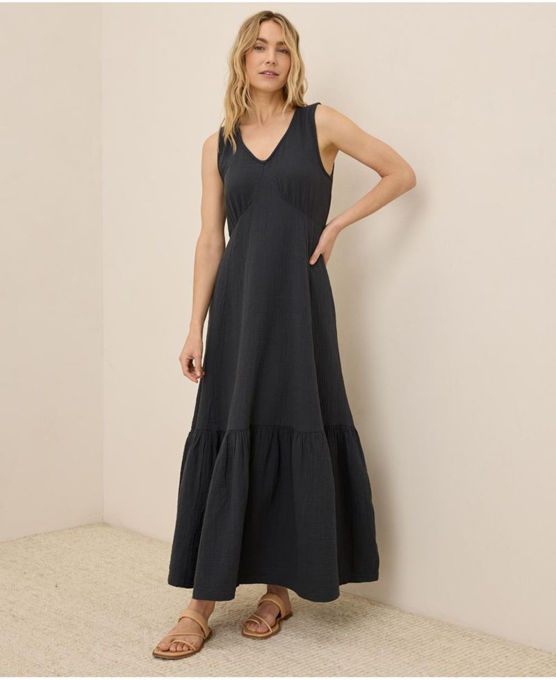 Women's Organic Cotton Coastal Double Gauze Beach To Brunch Dress
