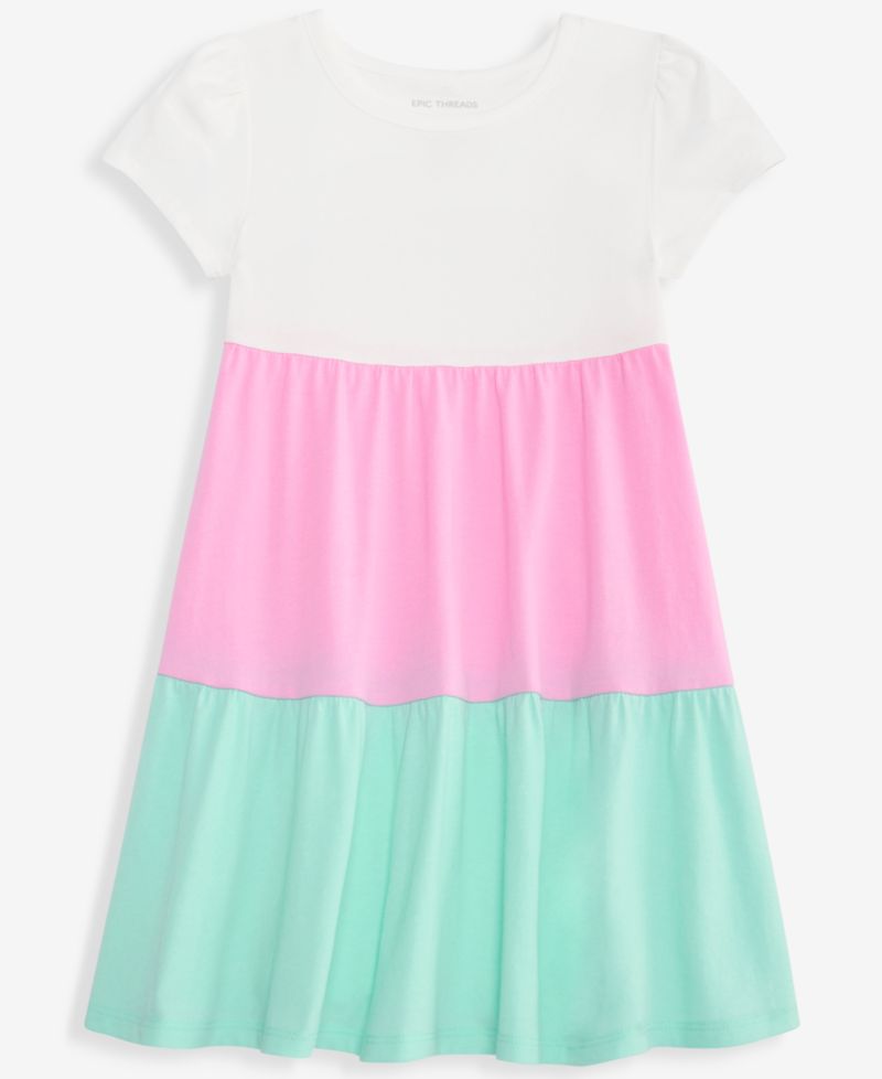 Toddler Girls' 12M-5T Color-Block Dress