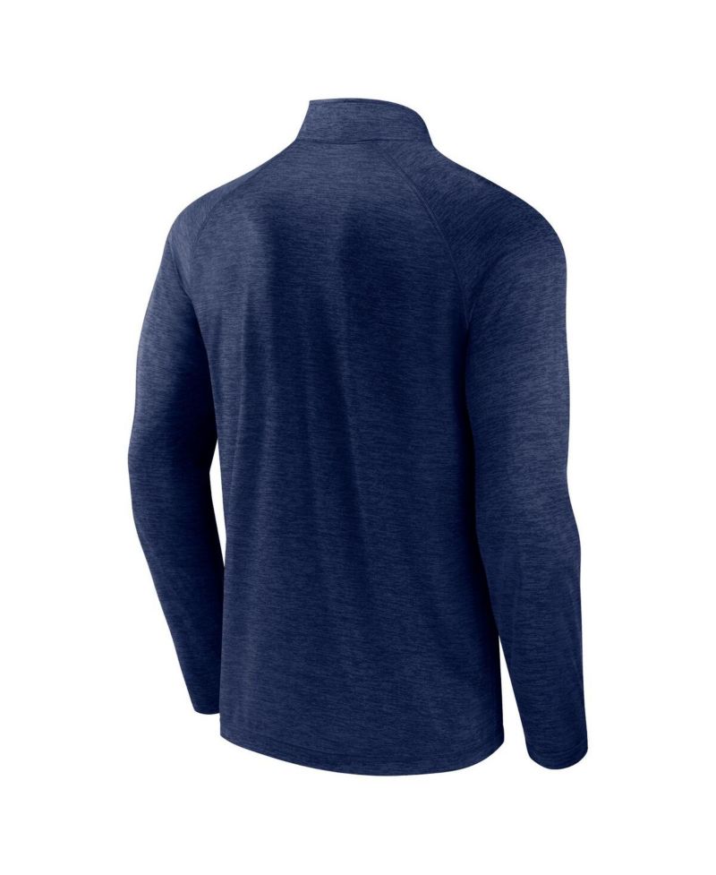 Men's Navy Tennessee Titans Head-to-Head Raglan Quarter-Zip Jacket