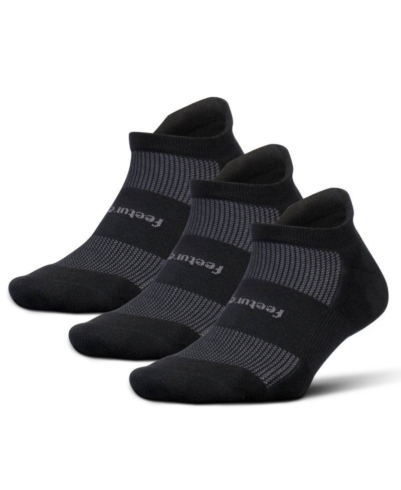 Men's High-Performance Cushion No Show Tab Solid- For Men & Women, Athletic Ankle Socks, Moisture Wicking - 3Pack