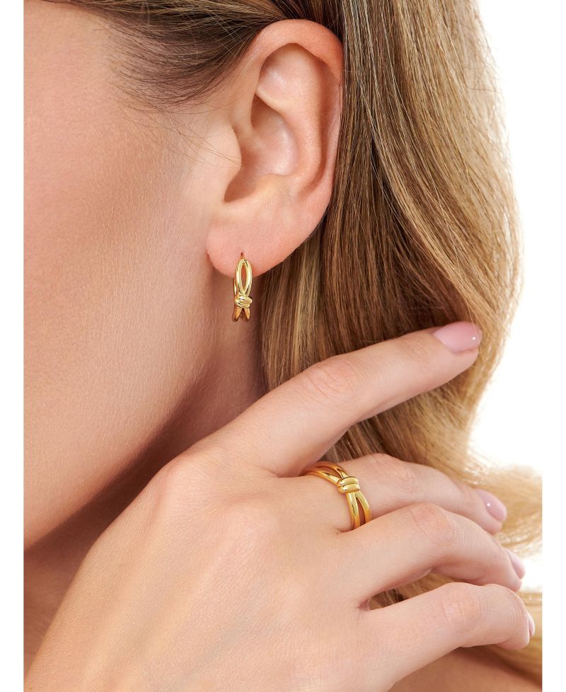 Love Knot Hoop Earrings in Plated Sterling