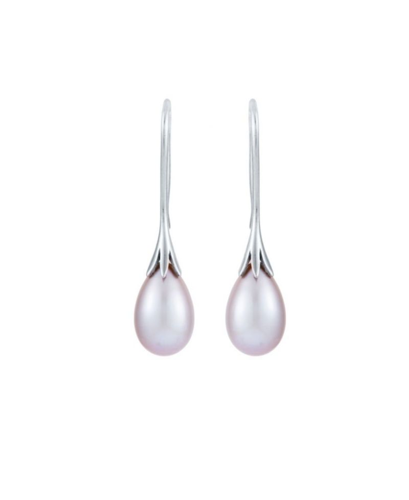 Cultured Freshwater Pearl (7-8 mm) Wire Earrings in Sterling Silver