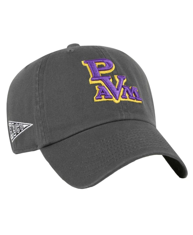 Men's Charcoal Prairie View A M Panthers Side Back Clean Up Adjustable Hat