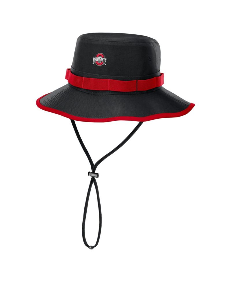 Men's Black Ohio State Buckeyes 2026 Sideline Apex Boonie Bucket Hat