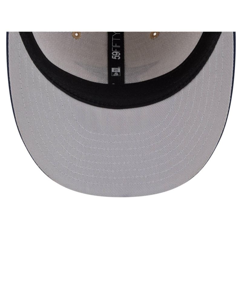Men's Natural/Navy Dallas Cowboys Pre-Curved Twine 59FIFTY Fitted Hat