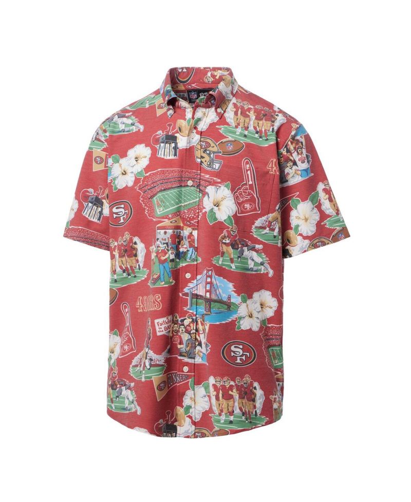 Men's Red San Francisco 49ers Scenic Button-Down Shirt