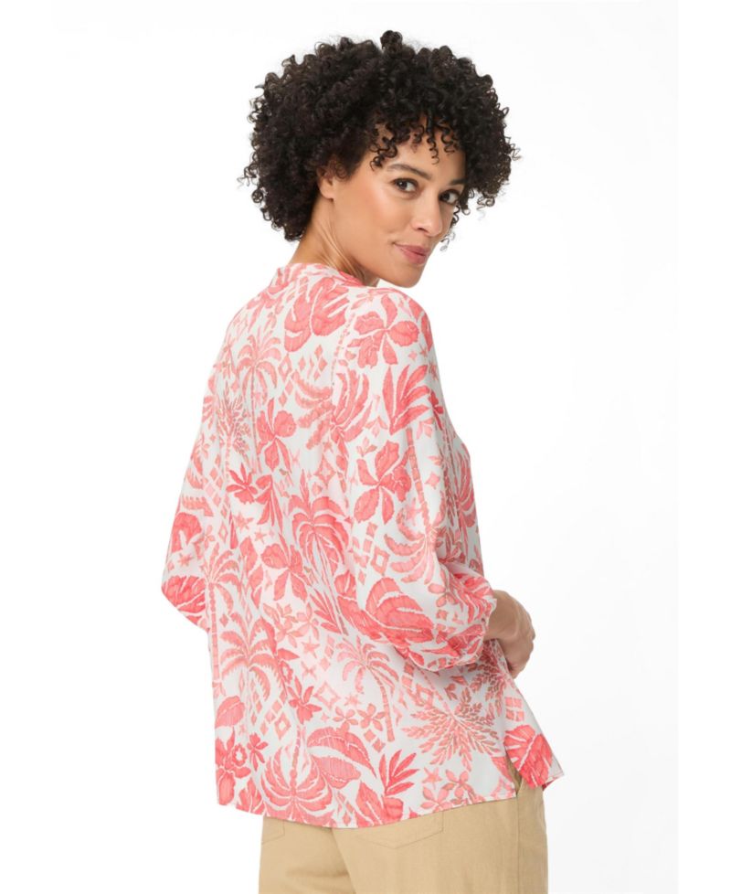 Women's Ornamental Botanic Print Tunic Shirt