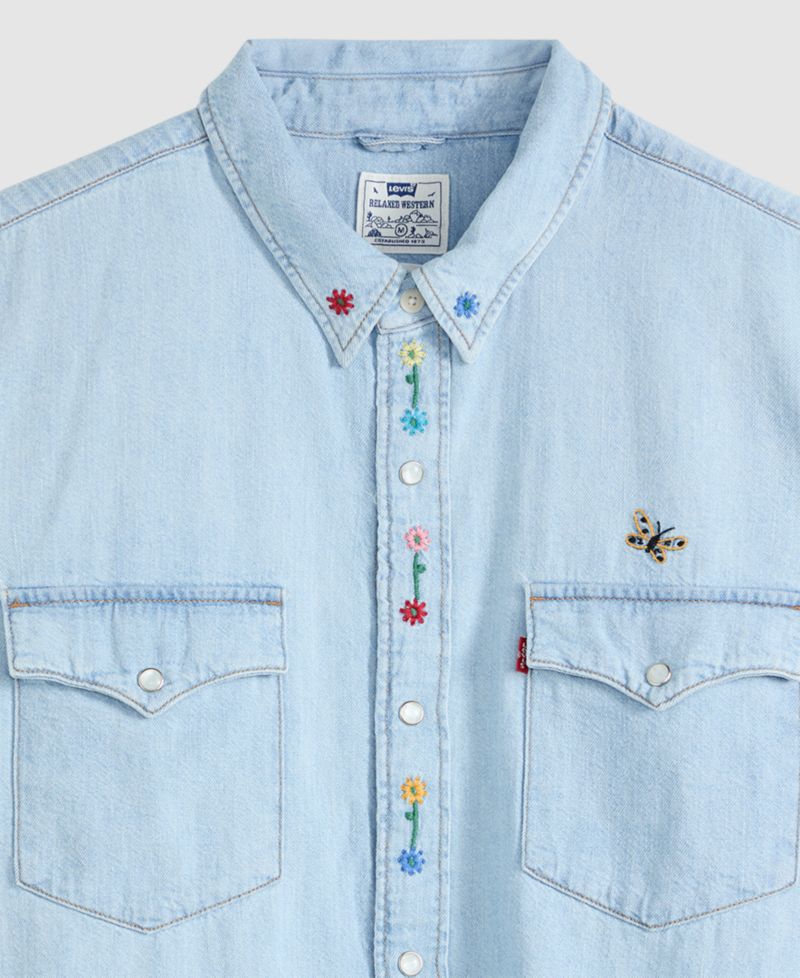 Men's Premium Relaxed-Fit Western Embroidered Shirt
