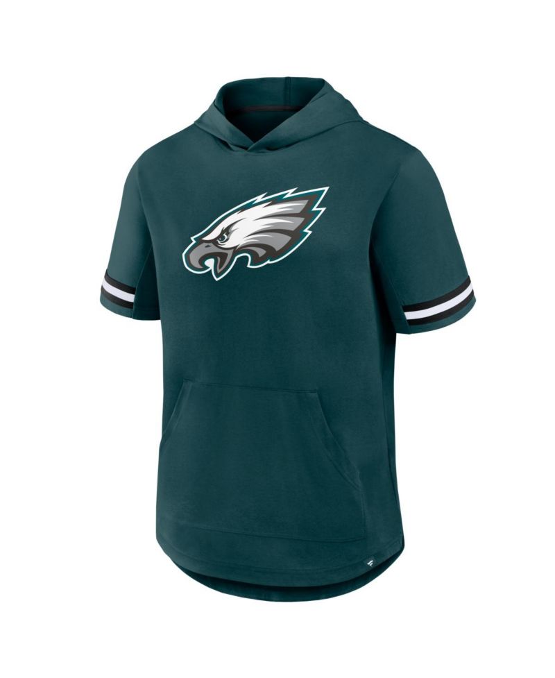 Men's Midnight Green Philadelphia Eagles Optimal Play Short Sleeve Hooded T-Shirt