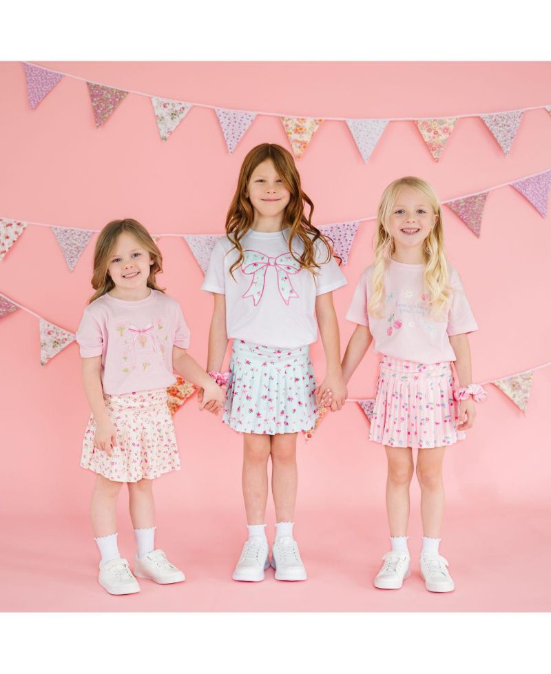 Baby Girls Bouquet Bow Short Sleeve T-Shirt