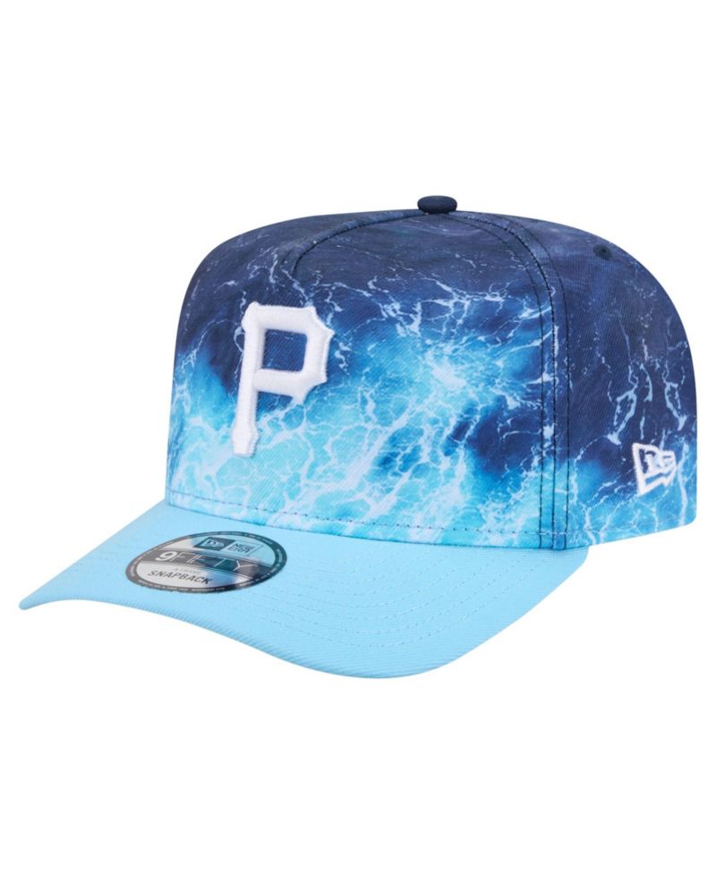 Men's Light Blue Pittsburgh Pirates Deep Water Pre-Curved 9FIFTY A-Frame Snapback Hat