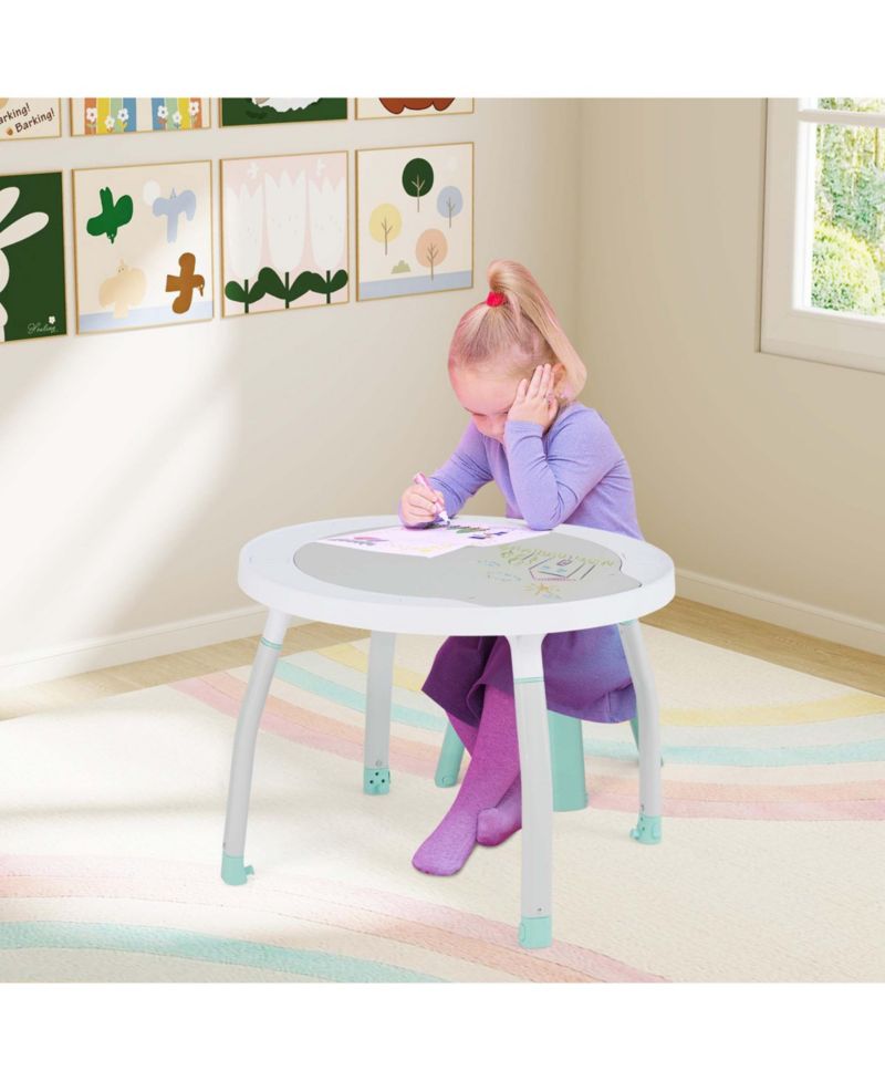 5-in-1 Baby Activity Center with Rotating Seat Removable Toys Lights