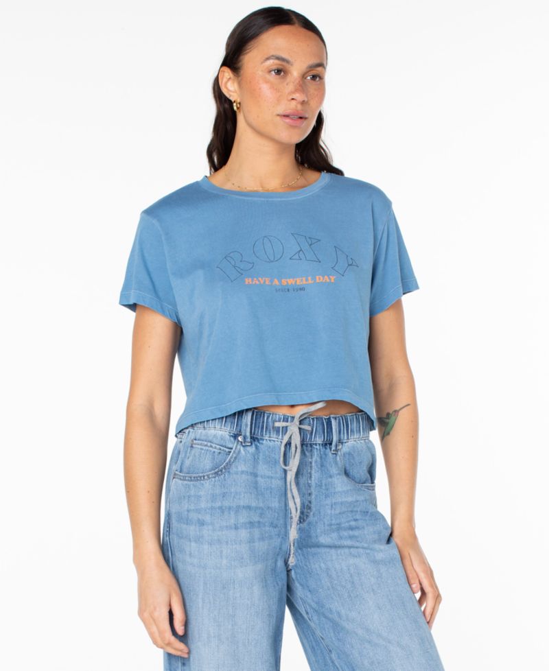 Women's Swell Day Cropped Boxy Short-Sleeve T-Shirt