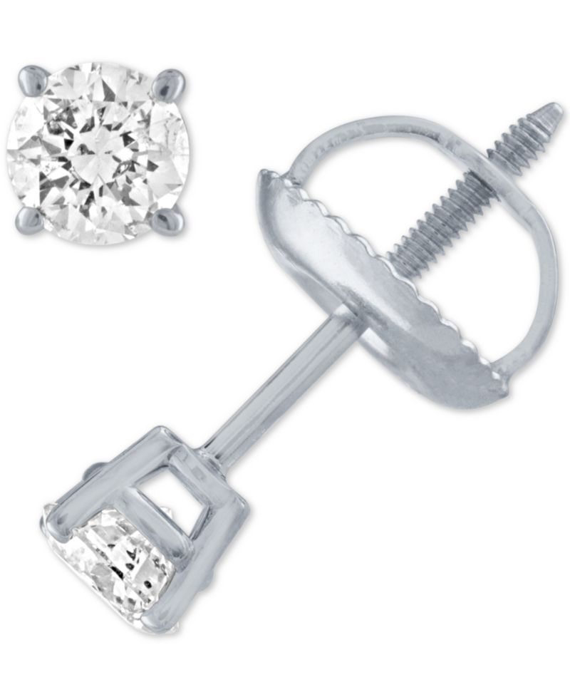 Diamond Stud Earrings (1/3 ct. t.w.) in 14k White Gold or Yellow Gold