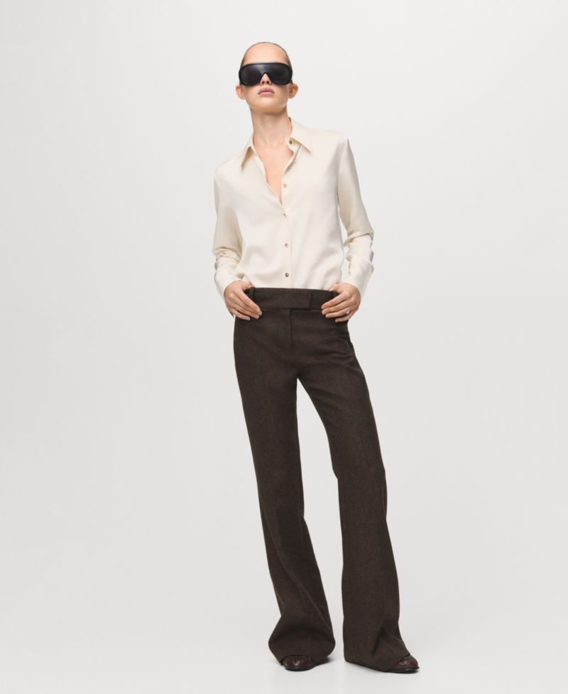 Women's Satin Finish Flowy Shirt