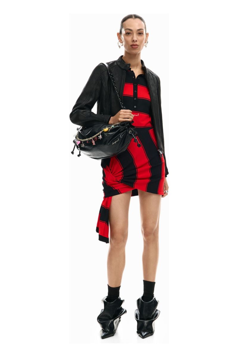 Women's Draped Polo Dress