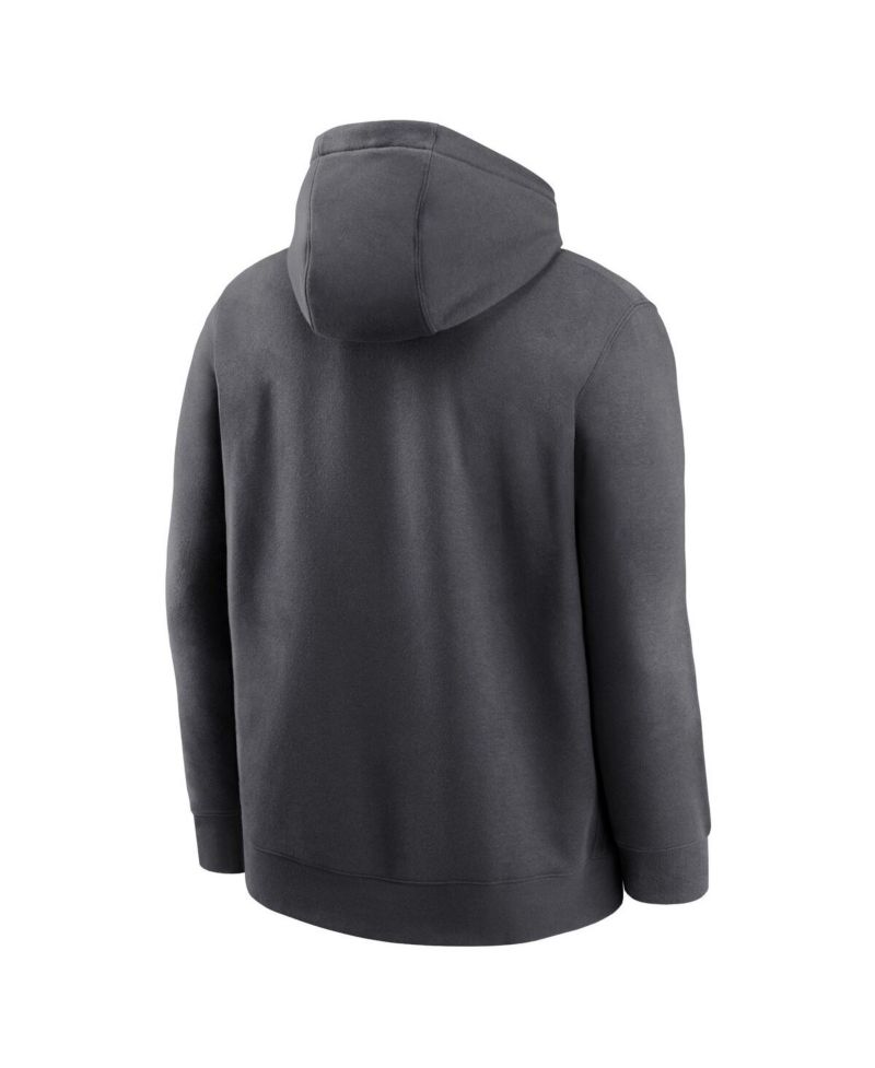 Men's Anthracite New York Jets Club Logo Pullover Hoodie
