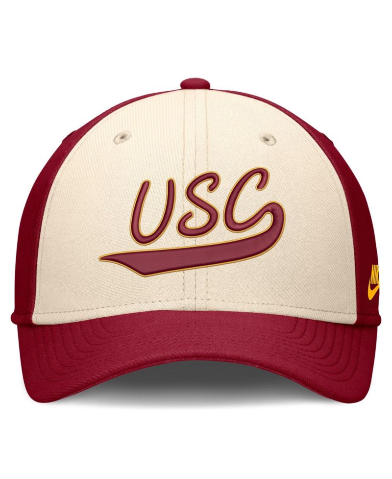 Men's Natural/Crimson USC Trojans Legacy Swooshflex Dri-FIT Hat