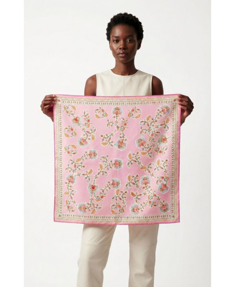 Blush Charm Double Sided Silk Scarf