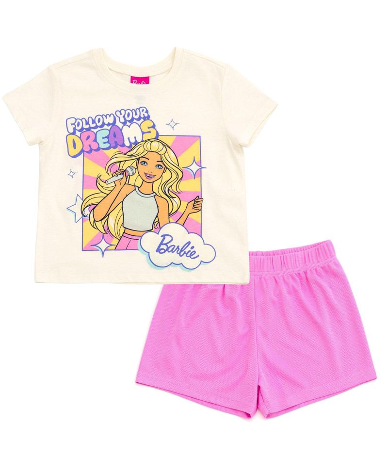 Little Girls (5-16) Athletic 2-Piece T-Shirt and Shorts Set