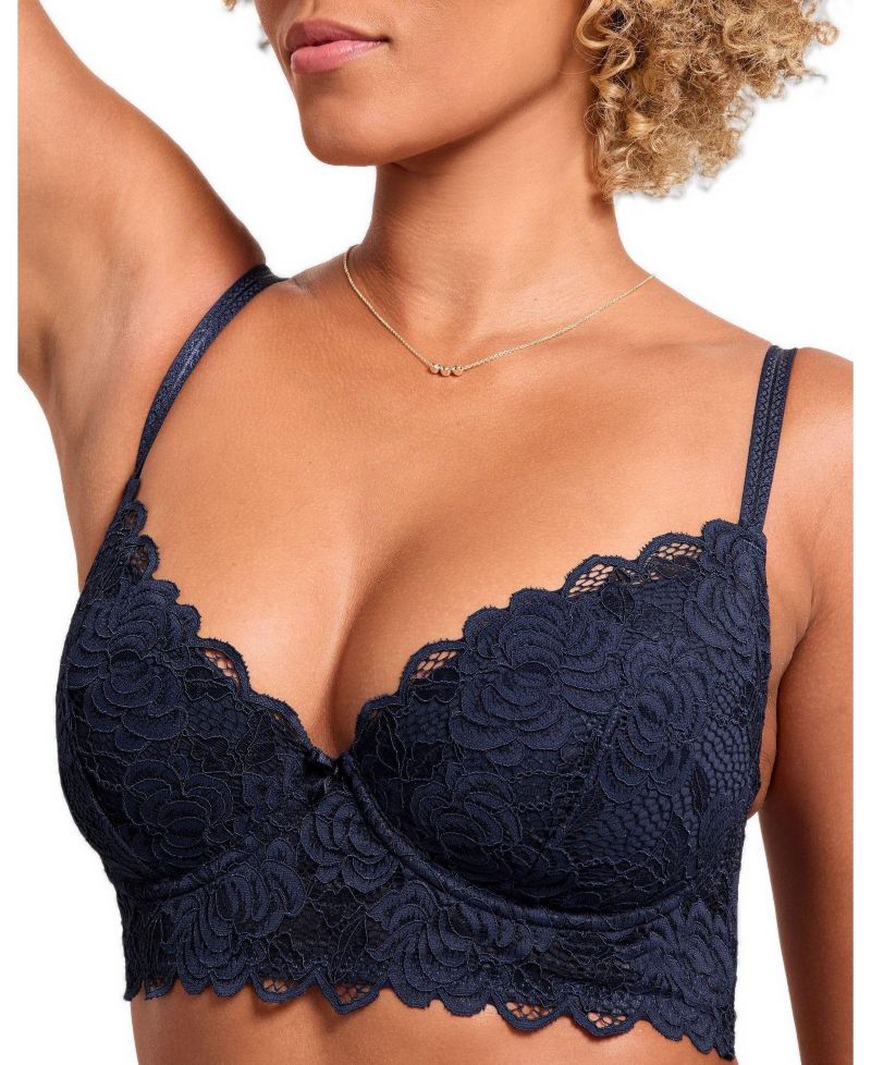 Laurelyne Push-Up Plunge Longline Bra
