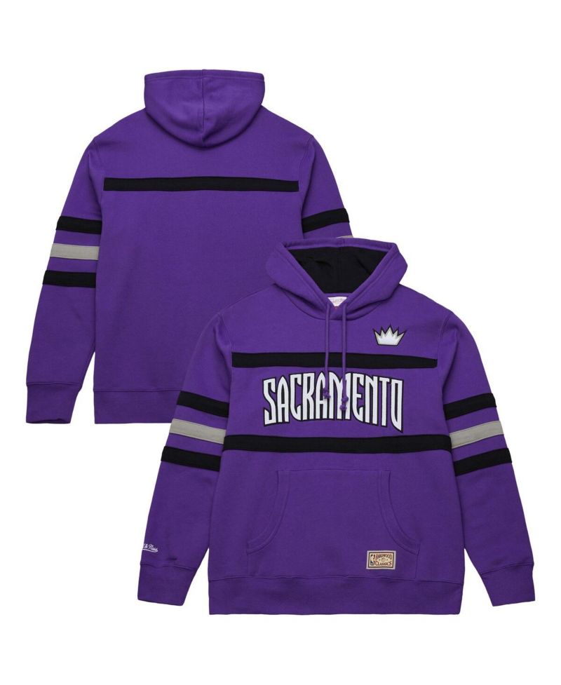 Men's Purple Sacramento Kings Hardwood Classics Nights Head Coach Pullover Hoodie