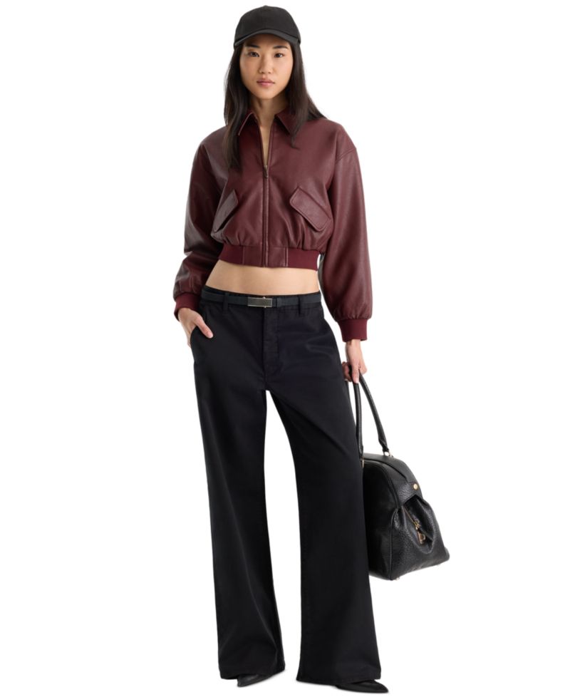 Women's Leather Bomber
