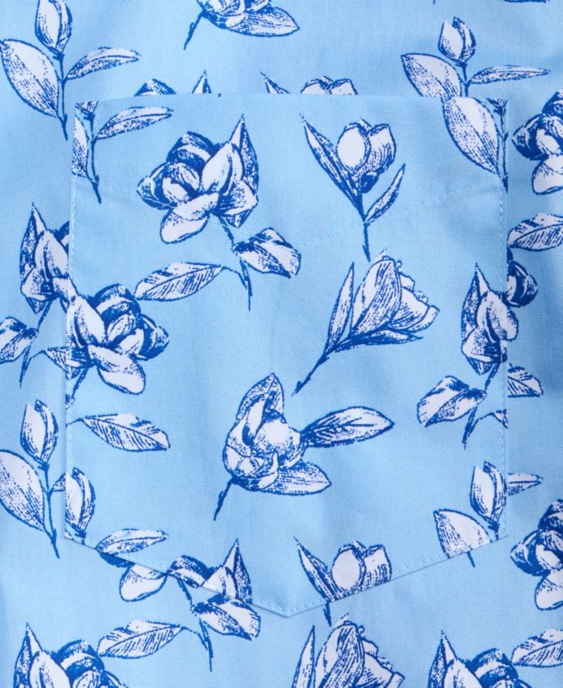 Men's Ketch Floral Poplin Short-Sleeve Shirt