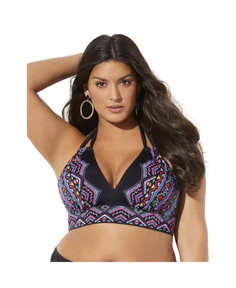Women's Loop Strap Halter Bikini Top